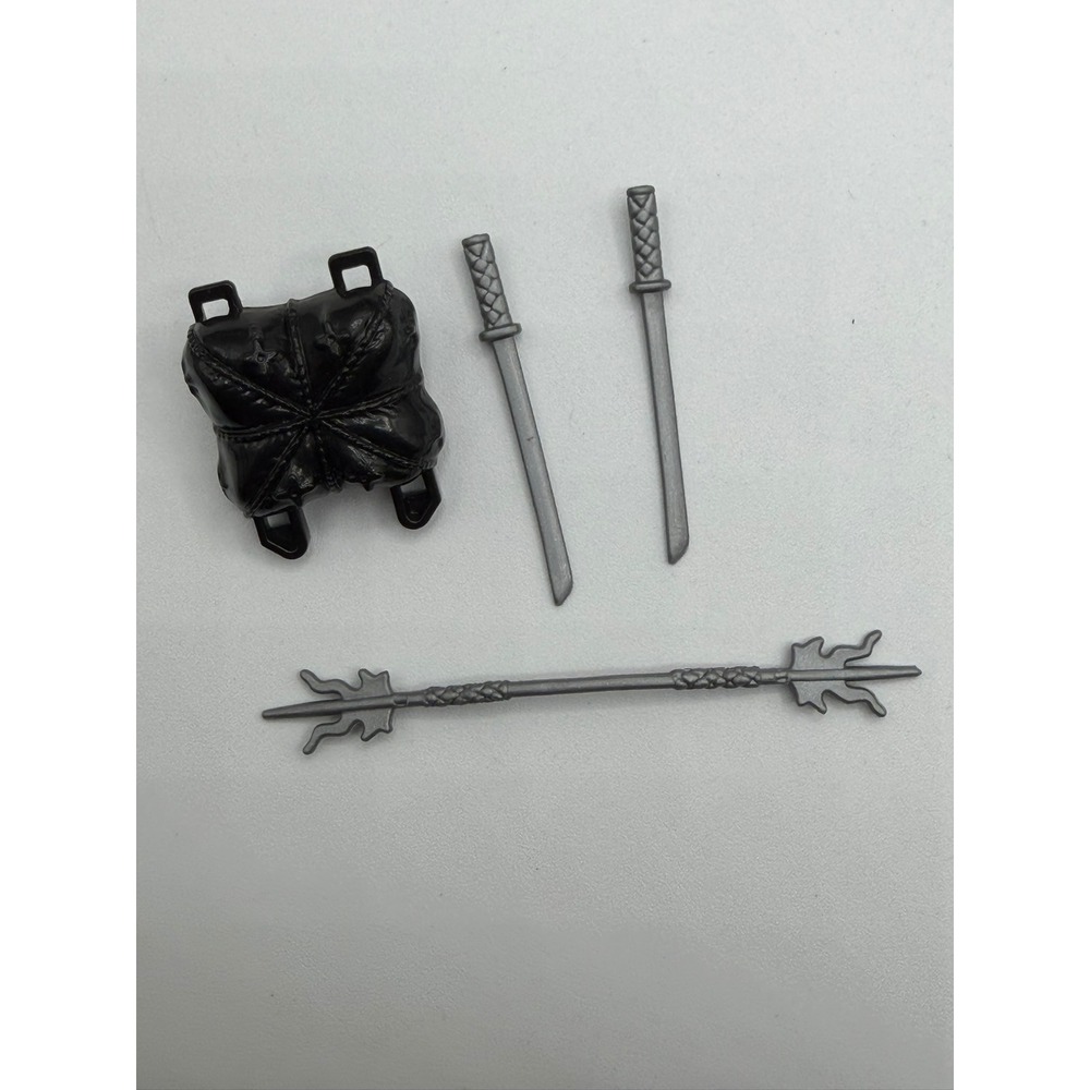 GI Joe Jinx 1987 Vintage Action Figure Accessory Lot Backpack Swords Staff
